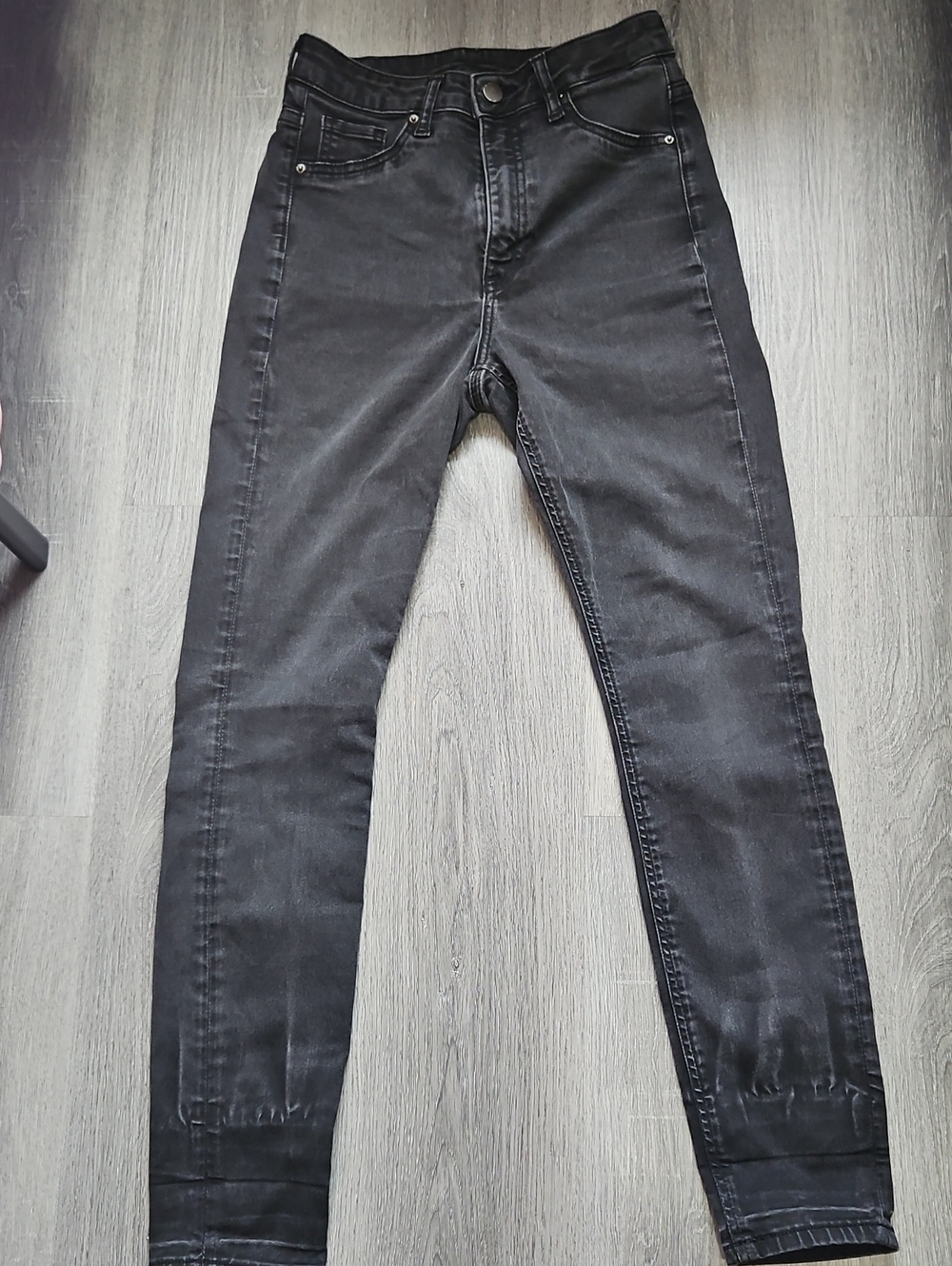 H&M &Denim Curvy Jeggings Ultra High Waist Ankle Length Black Size 4